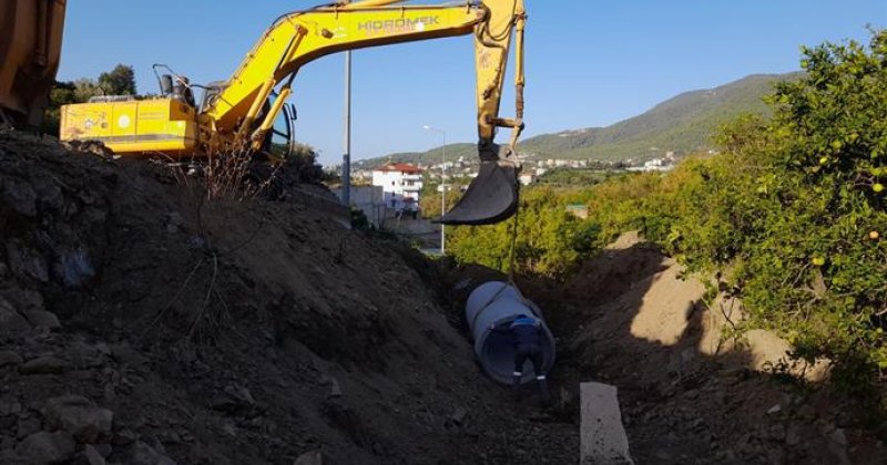 Alanya belediyesi alt yapı çalışmalarına son hız devam ediyor