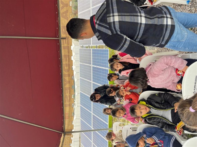 Değirmendere ilkokulu alanya belediyesi güneş enerji santraline teknik gezi gerçekleştirdi