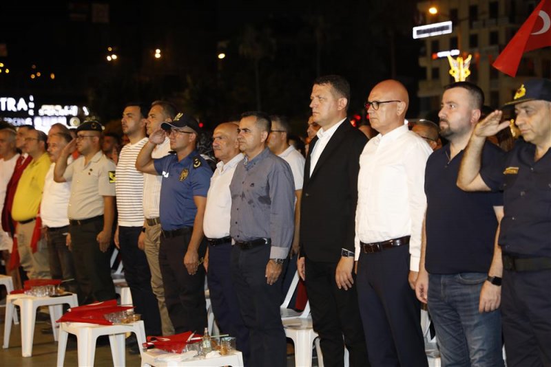 Alanya'da 15 temmuz demokrasi ve milli birlik günü anma töreni düzenlendi