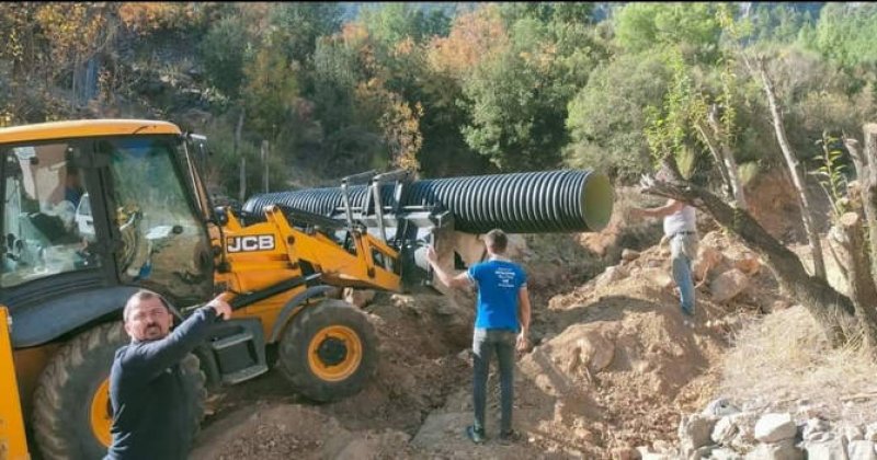 İbradı Üzümdere Mahallesi’nde Yağmur Suyu Çalışması