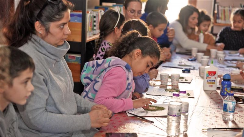 Alanya belediyesi çocuk kütüphanesi'nden öğrenciler için tam mesai