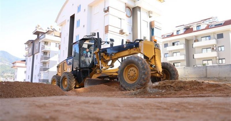 Alanya belediyesi’nden oba'da yol çalışması