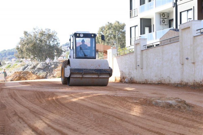 Alanya belediyesi’nden oba'da yol çalışması